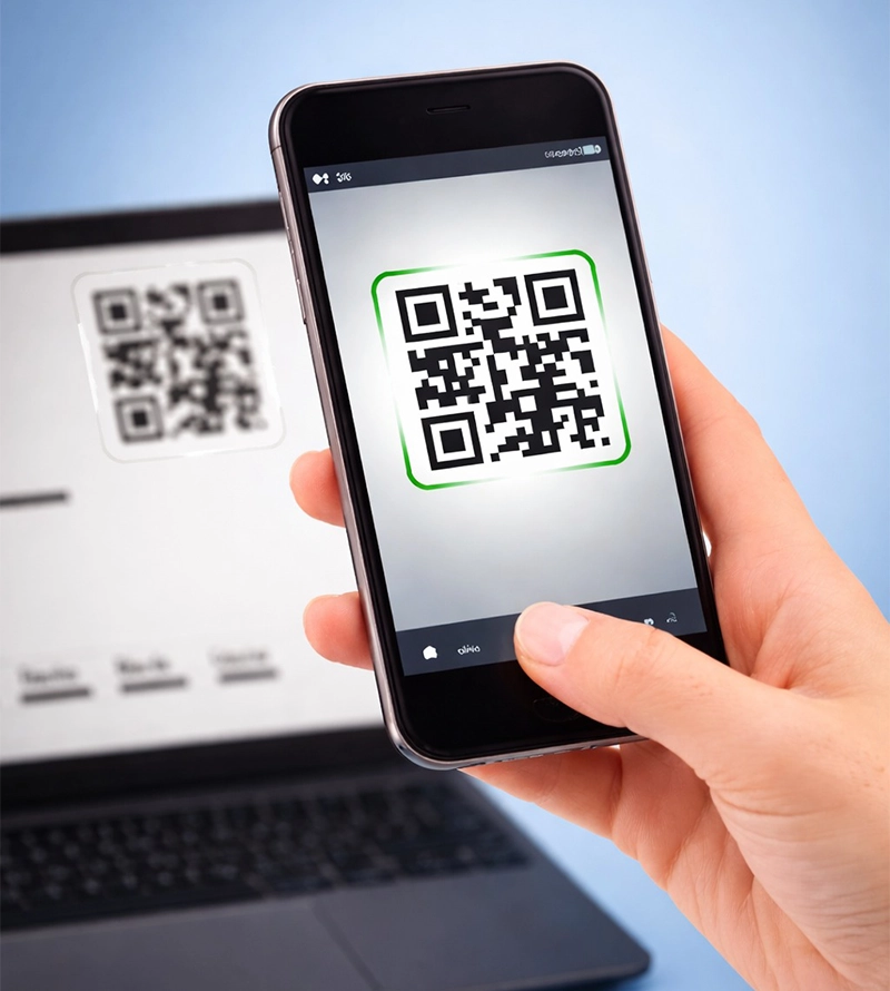 Scanare QR Robot Video